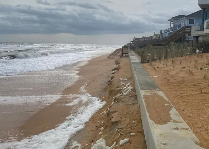 Flagler Beach Ocean Front Villa W/ Lg. In Ground Pool-5-6Br/4Bth& Attached Apt